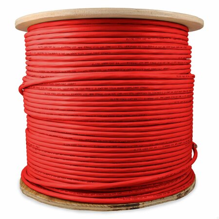 Add-On 1000FT NON-TERMINATED CAT6A NON-BOOTED, NON-SNAGLESS RED UTP COPPER PVC BU ADD-CAT6ABULK1K-RD